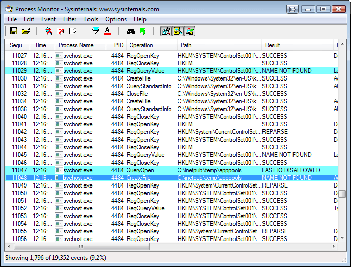 Fixed The Windows Process Activation Service service terminated with
