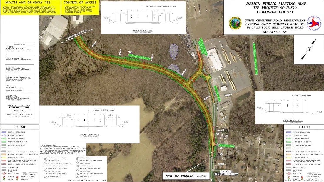 Union Cemetery Road/ US 29, U5956, Cabarrus Co.