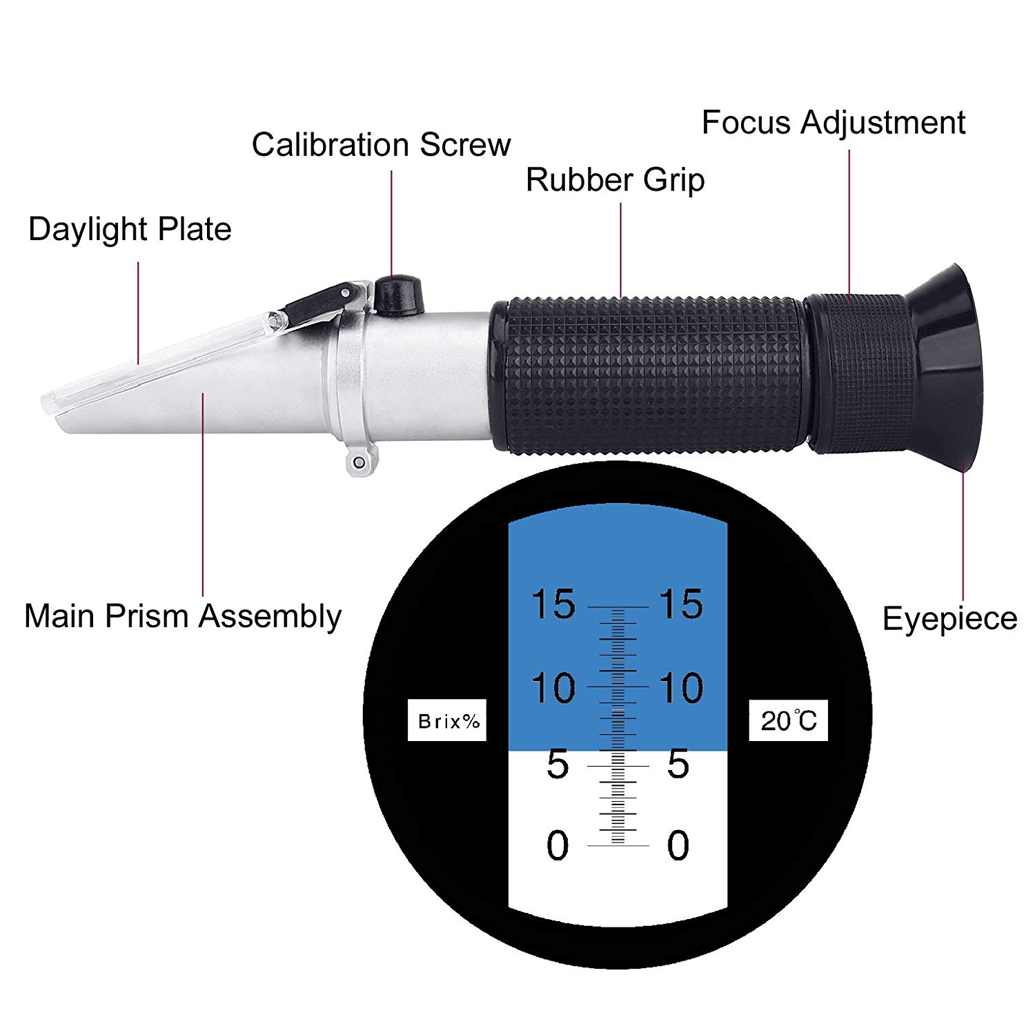 HHTEC Refraktometer Brix 018
