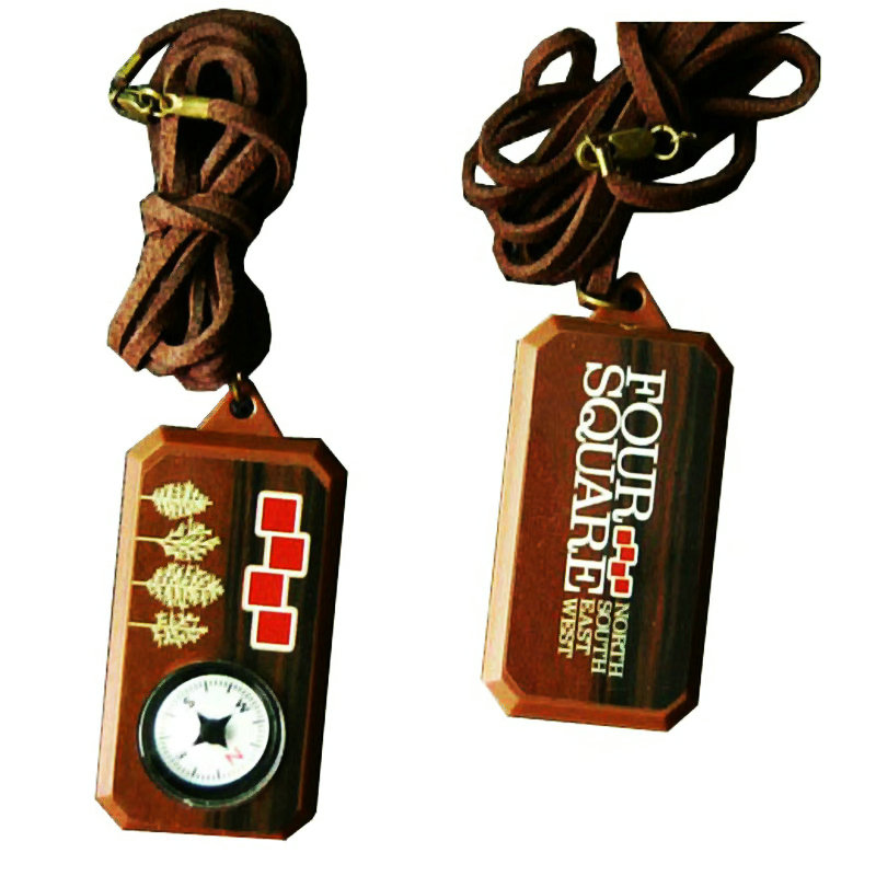 20mm Promotional Compass Keychain Lanyard Badge Haowind