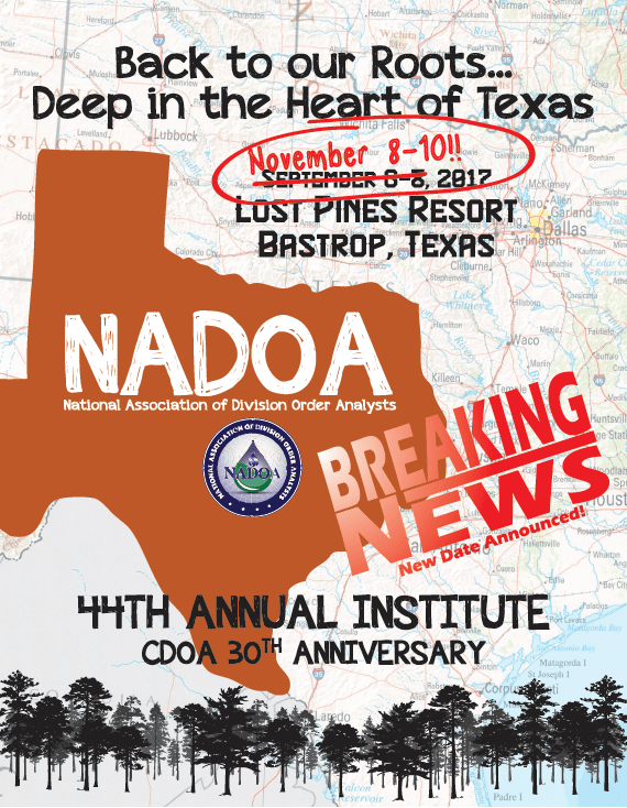 Event National Association of Division Order Analysts Institute Meeting