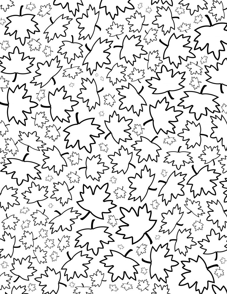15 Printable Fall Leaves Coloring Pages Happier Human