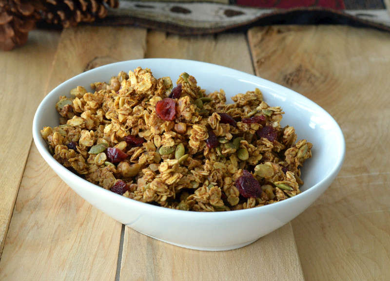 Pumpkin & Flax Seed Granola Happily Unprocessed