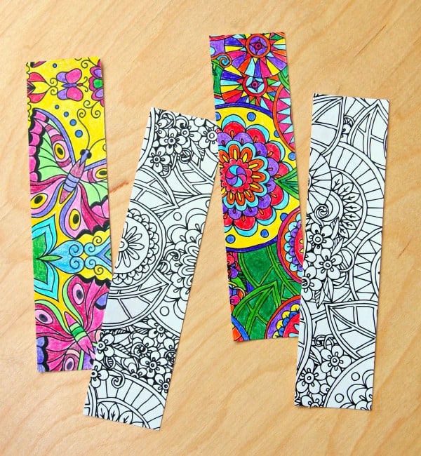 Color Your Own Bookmarks HappyGoLucky