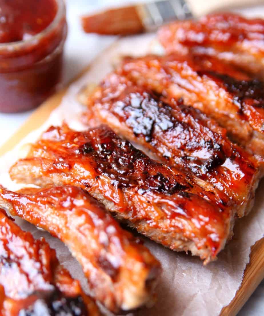 BBQ Raspberry Glazed Ribs HappyGoLucky