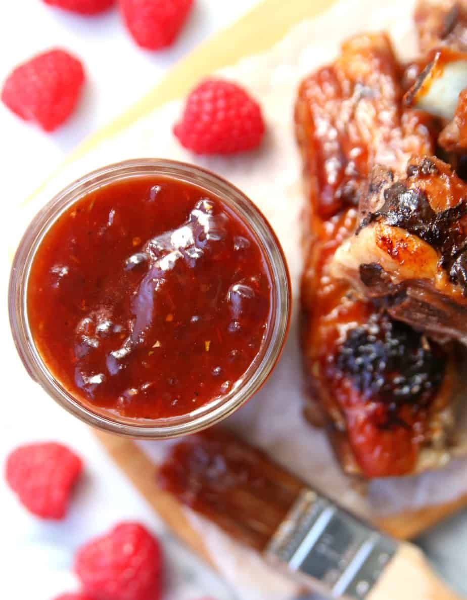 BBQ Raspberry Glazed Ribs