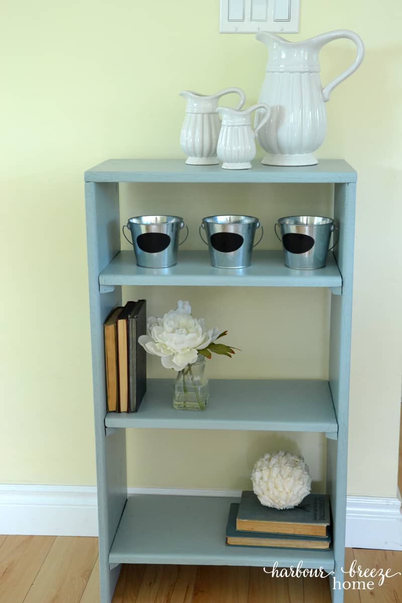 How to Paint a Bookcase with Cottage Paint Harbour Breeze Home
