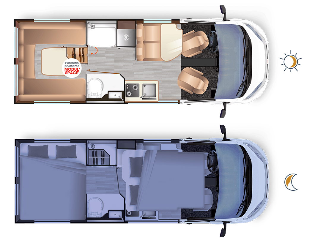 NEW 2021 Dreamer Living Van Select Motorhome by Rapido. White, Rear U