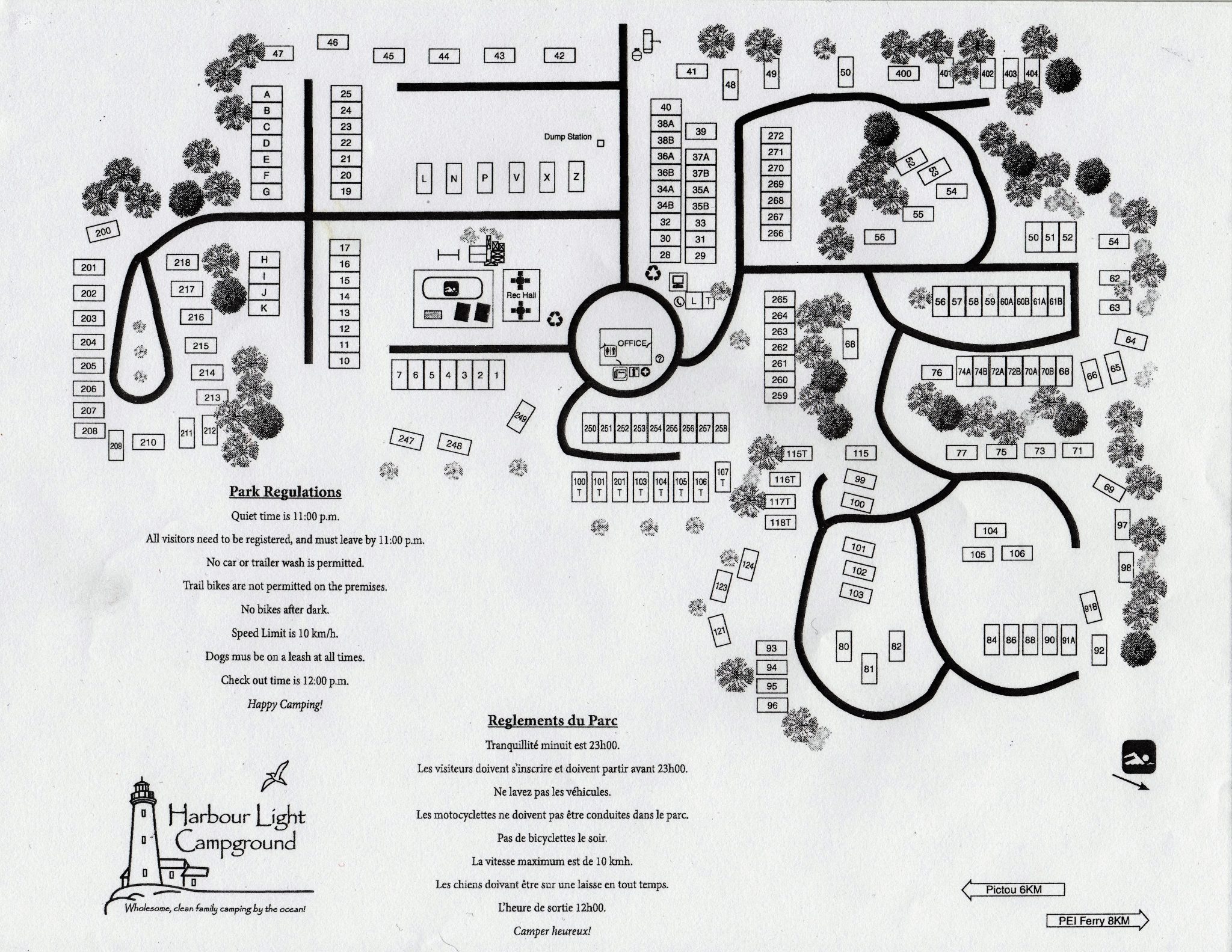 Site Map Harbour Light Campground