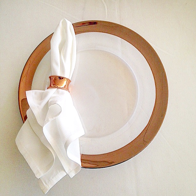 Rose Gold Thick Rim Charger Plate Harbourside Decorators