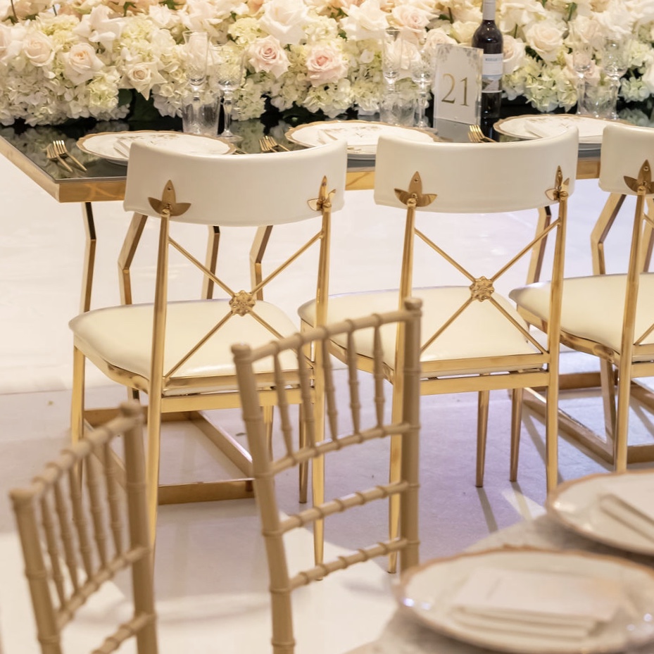 Brooklyn Chair with White PU Pads Harbourside Decorators