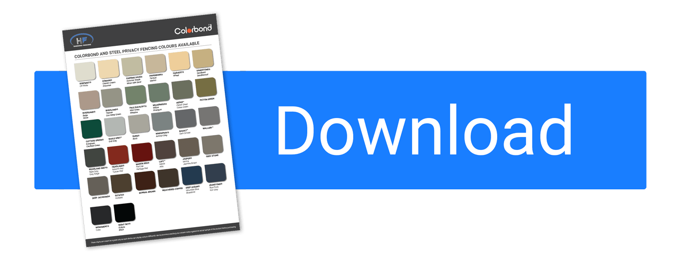 Colorbond Colour Chart Samples