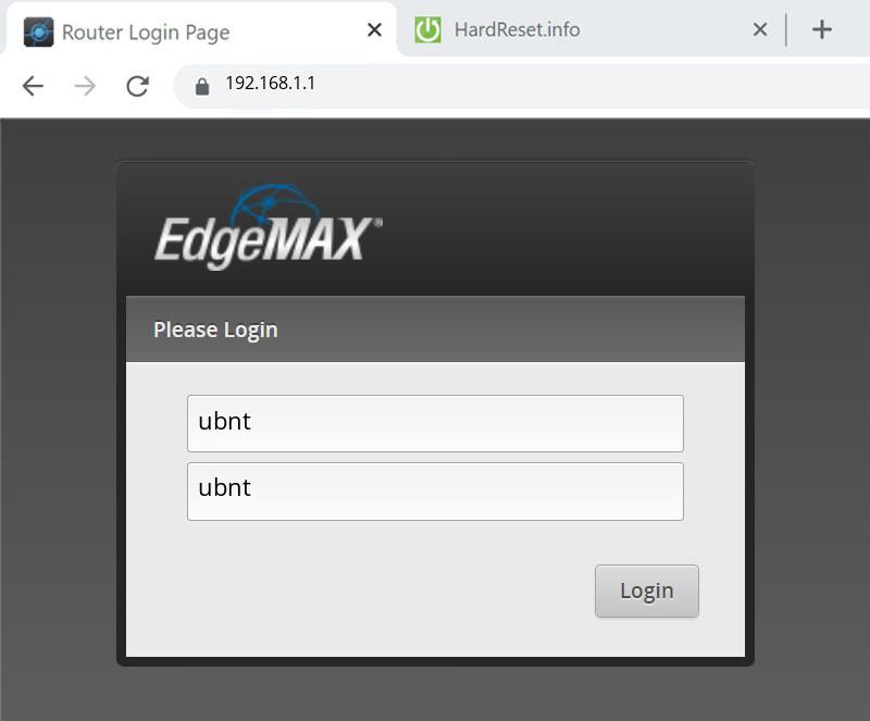 Ubiquiti Networks EdgeRouter LITE Default Password, How To HardReset.info