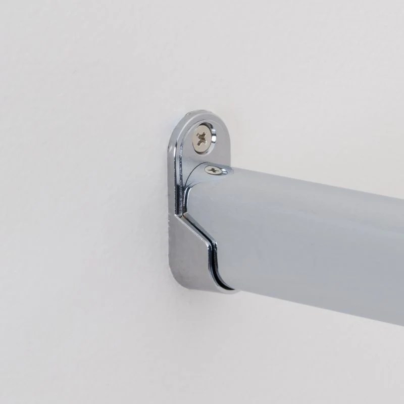 Oval Closet Rod Flange, Polished Chrome Hardware Decor