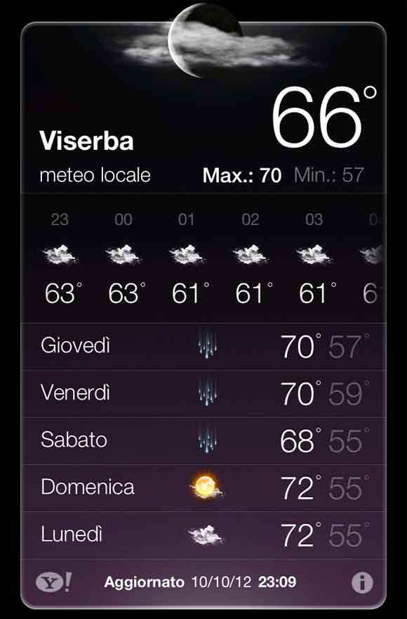 Come correggere gradi Meteo su iPhone 5. Errore Temperature sballate