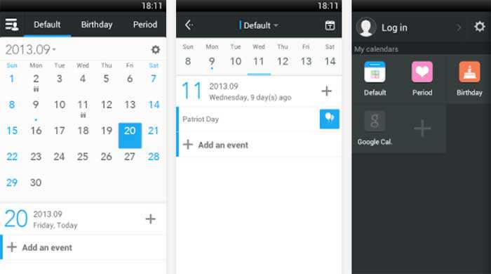 ZDcalCalendar, calendario, agenda gratis per smartphone e
