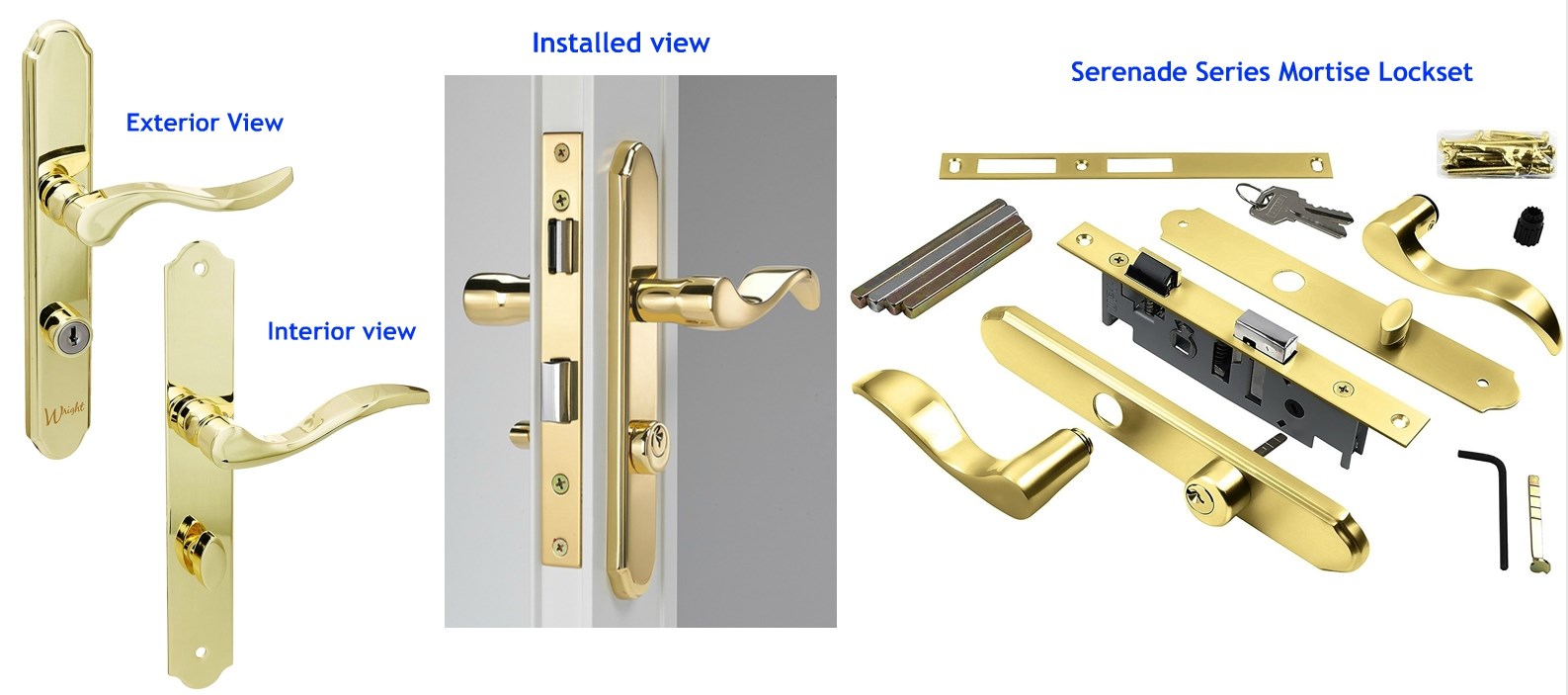 Buy the Wright Products VMT115PB Mortise Solid Brass Lockset Hardware