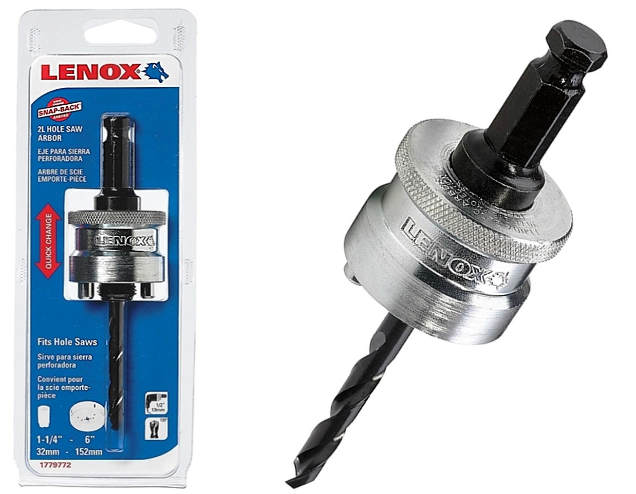 Buy the Lenox 1779772 2L SnapBack Arbor w/4 1/4" Pilot Drill Bit for