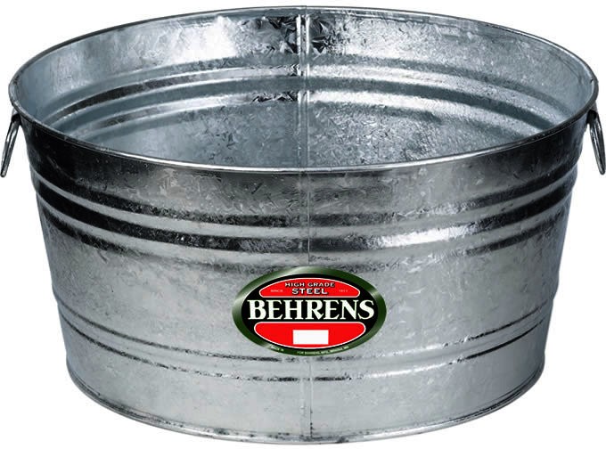 Buy the Behrens Mfg 3 Galvanized Round Tub 17 Gallons Hardware World
