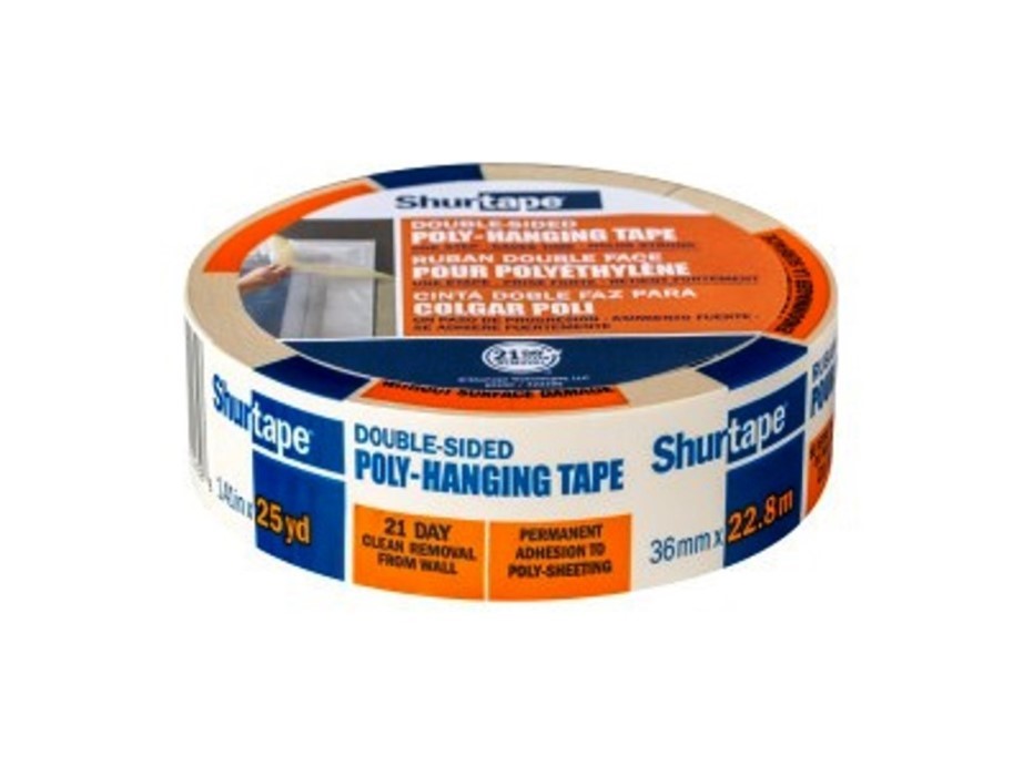 Buy the Shurtape 241516 DoubleSided Poly Hanging Tape, White 1.41" x