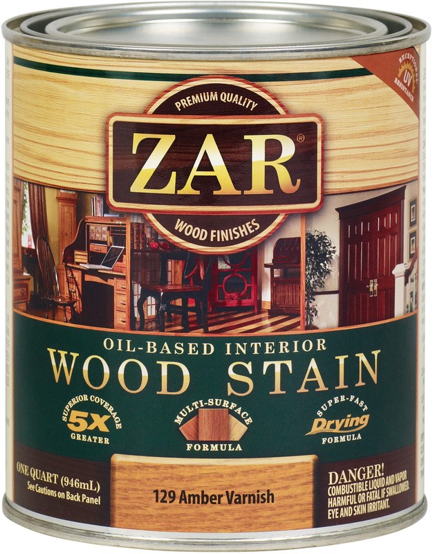 Buy the ZAR/UGL 12912 Varnish Stain Amber, One Quart Hardware World