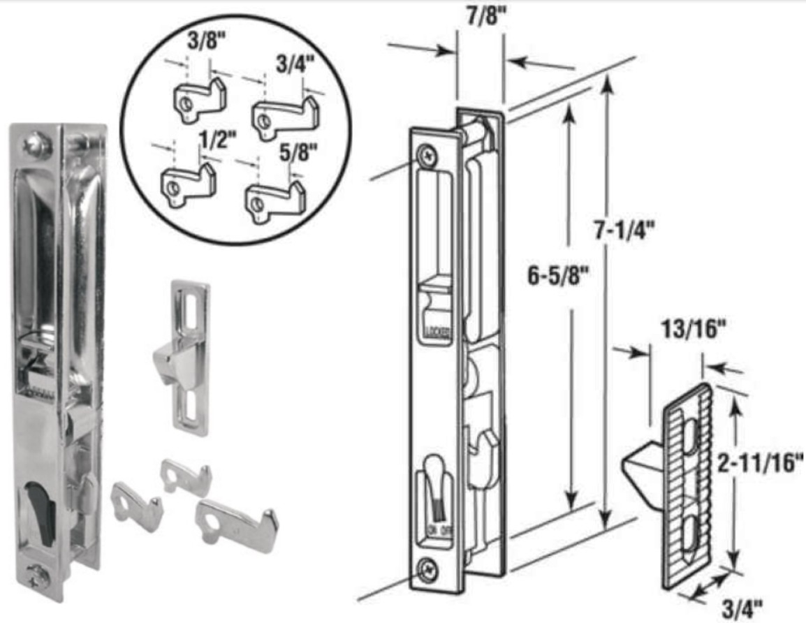 Buy the PrimeLine/SlideCo C1045 Sliding Glass Door Latch/Pull
