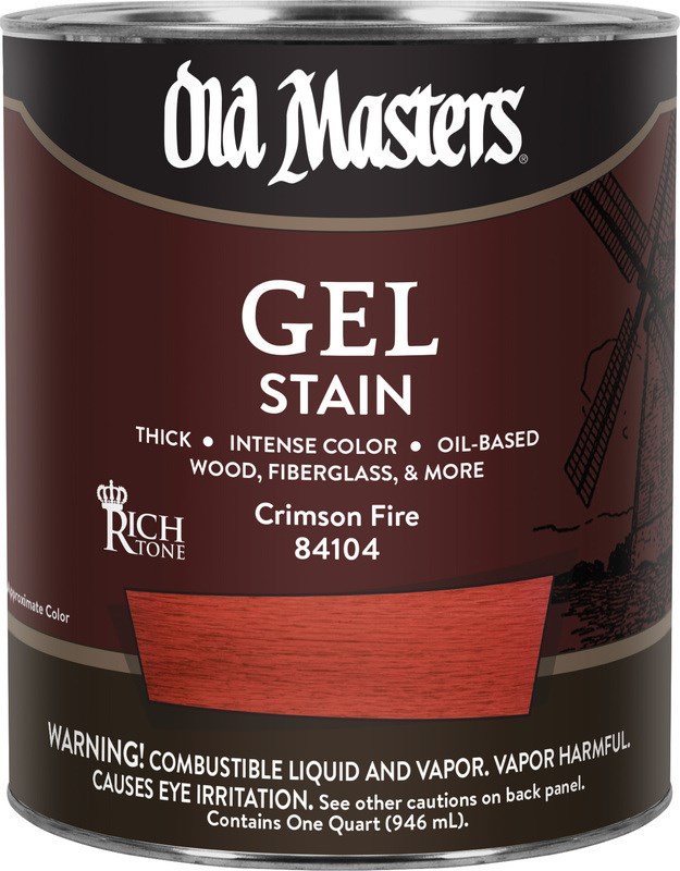 Buy the Old Masters 84104 Old Masters Gel Stain, Crimson Fire Quart