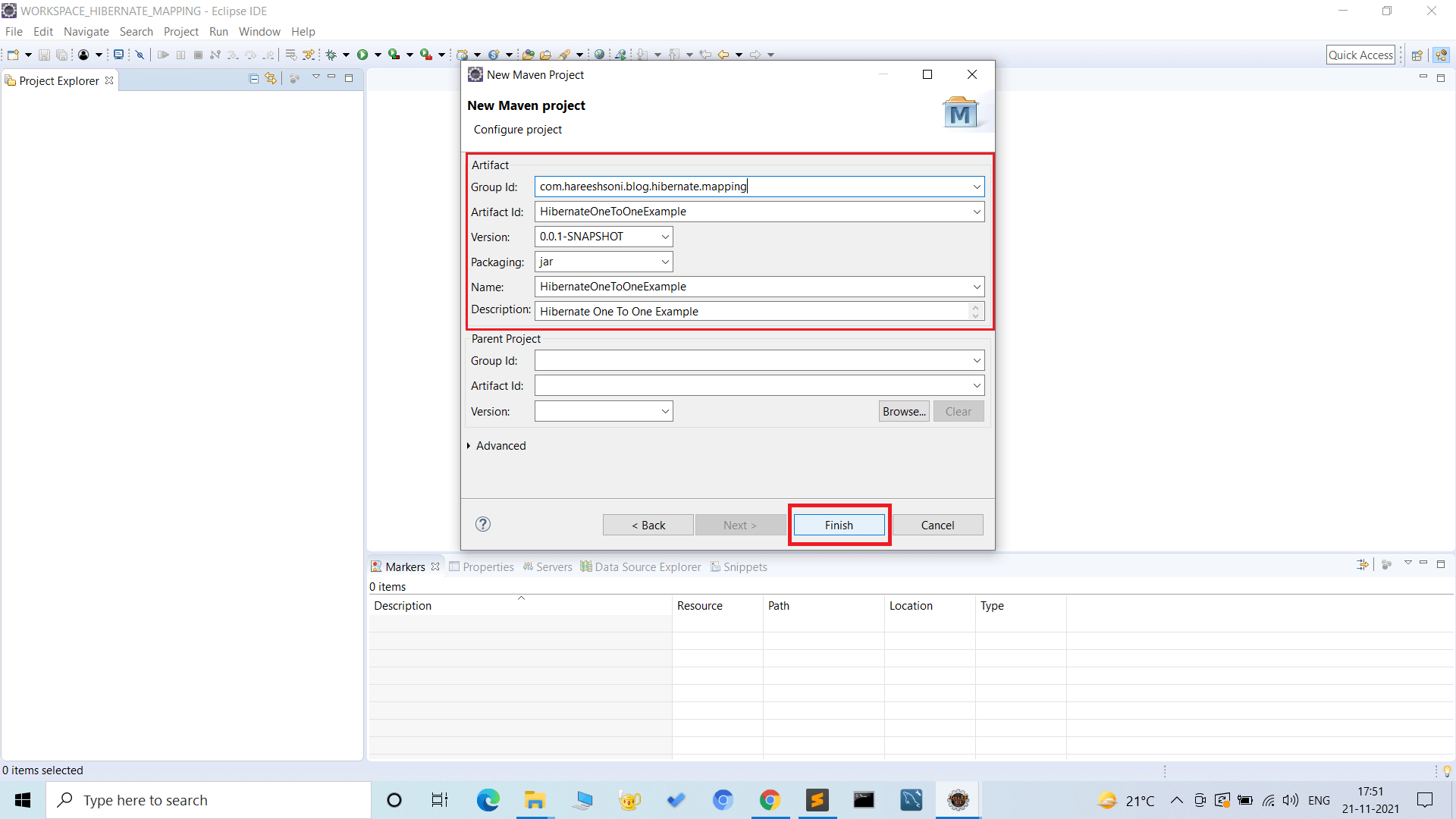 One to One Mapping Hibernate TechnicalTopic Hareesh Soni Blog