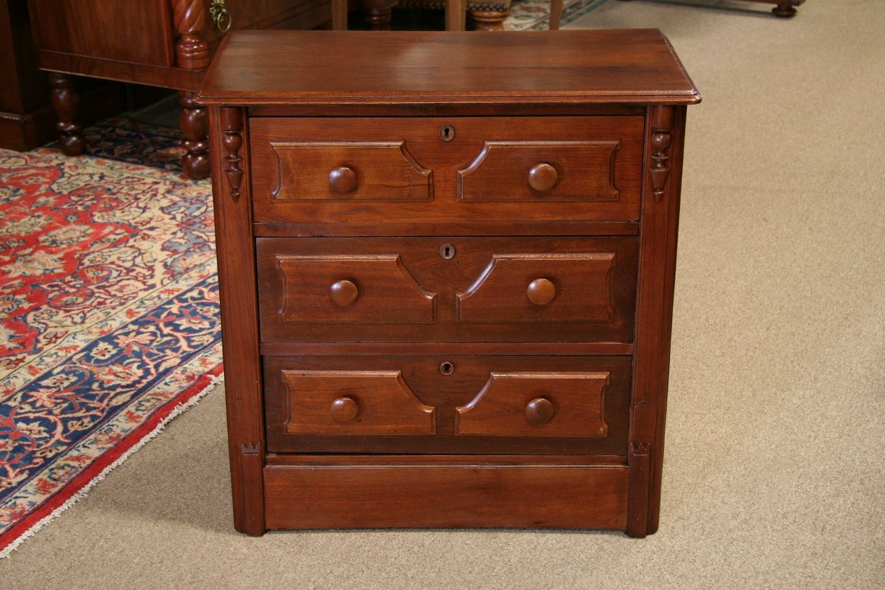 Victorian Antique 3 Drawer Chest or Commode