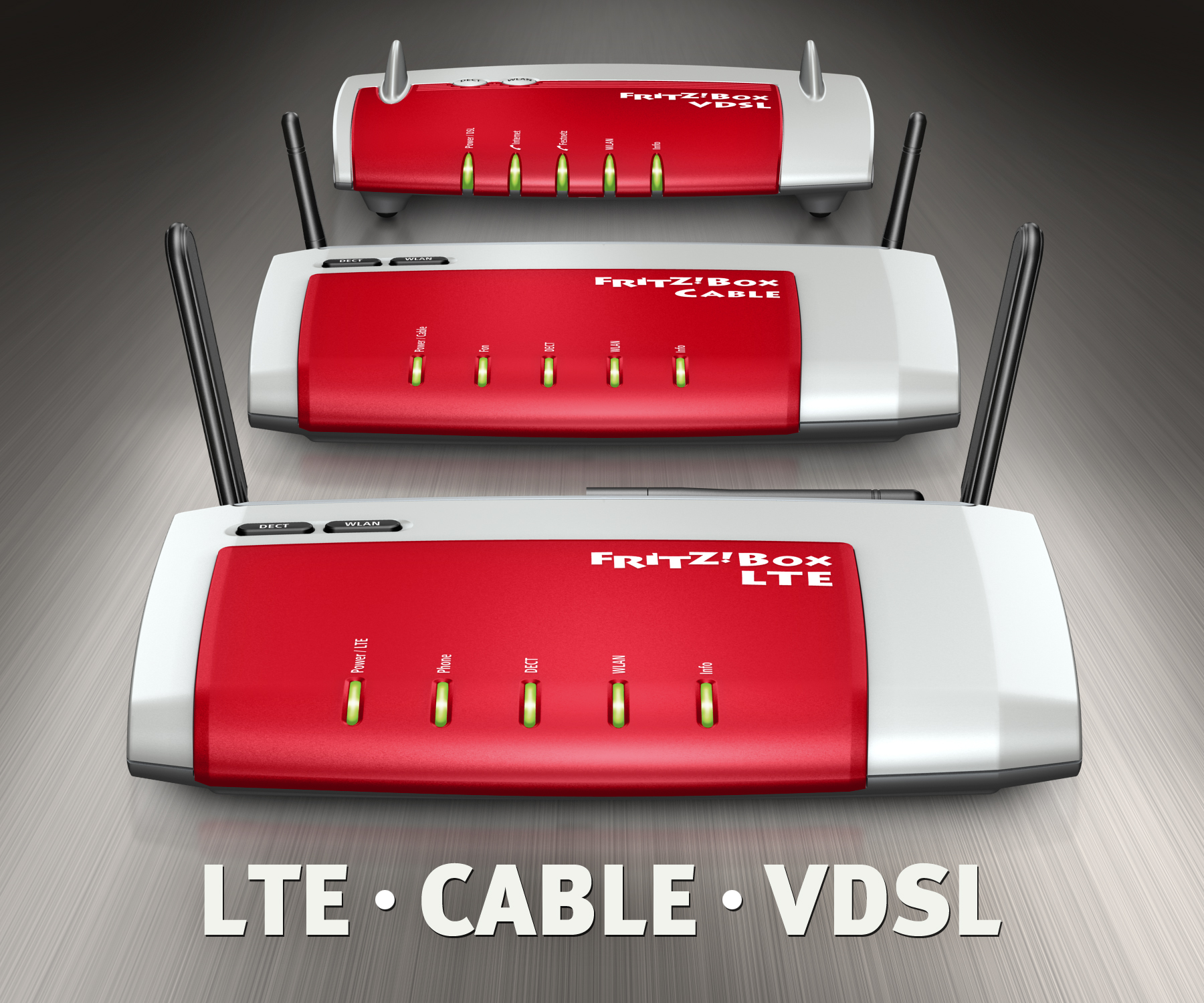 AVM präsentiert neue FRITZ!BoxModelle für LTE, Kabel und