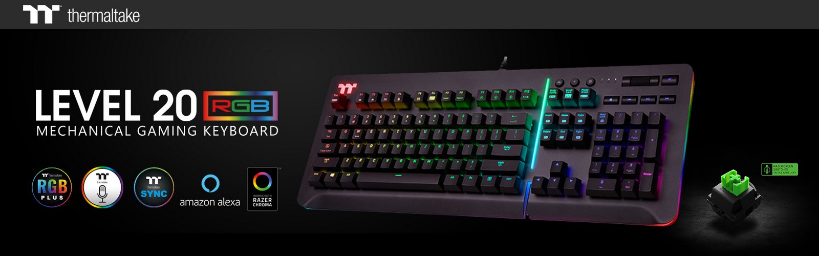 Thermaltake Gaming Hits the Market with Level 20 RGB Razer Green Gaming