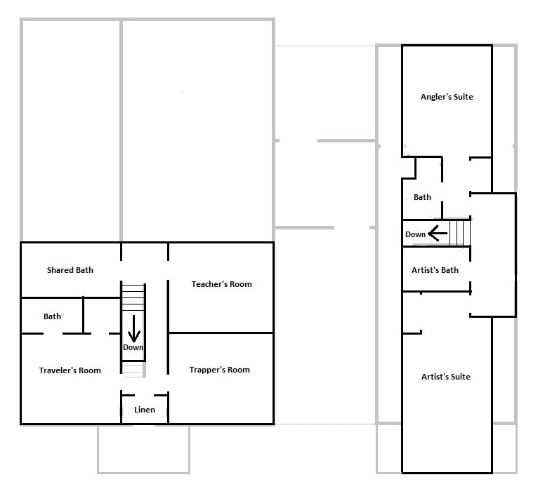 Floorplan & Outdoor Spaces at Hartzell House Bed & Breakfast