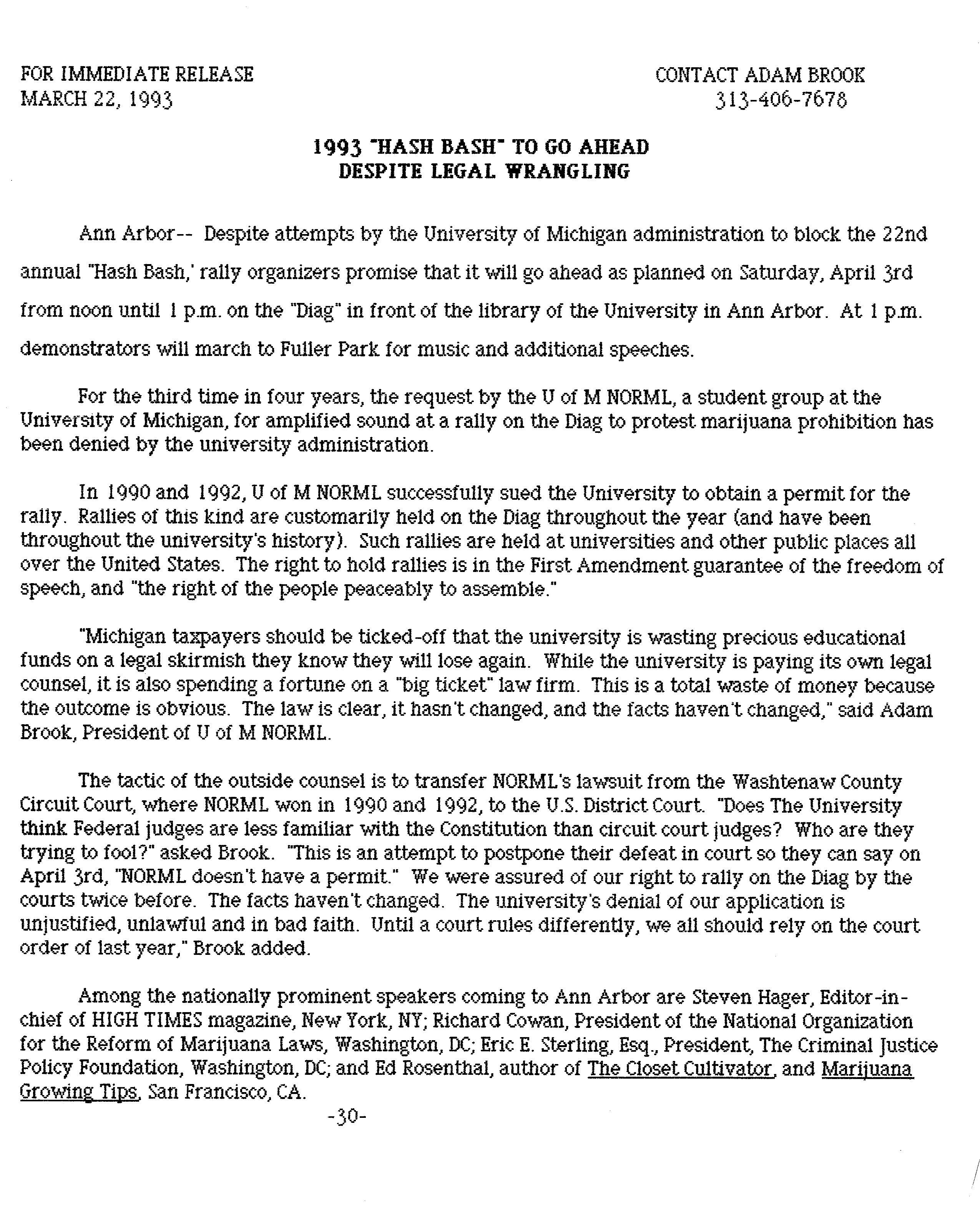 2012 Guide To 41st Annual Ann Arbor Hash Bash