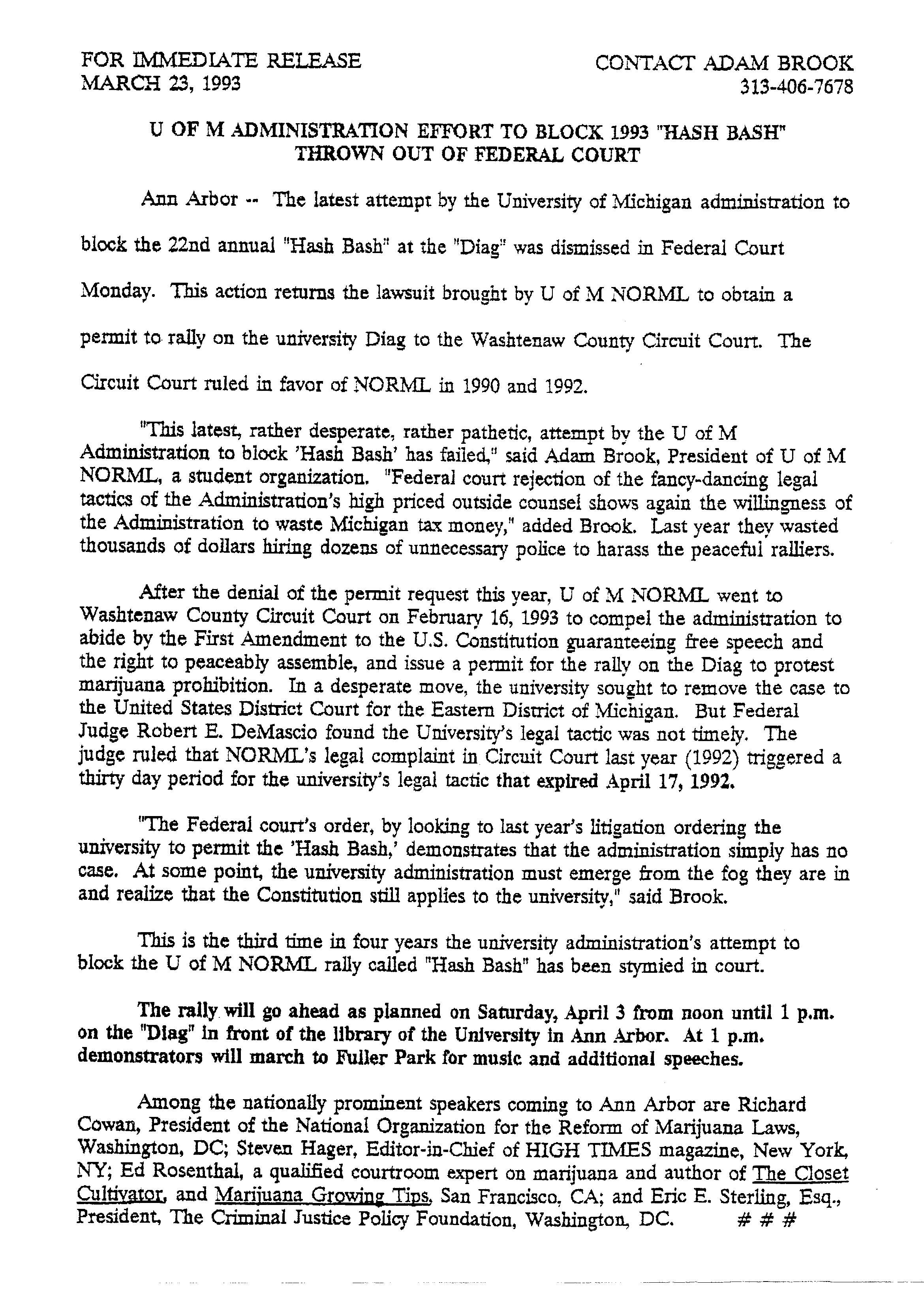2012 Guide To 41st Annual Ann Arbor Hash Bash