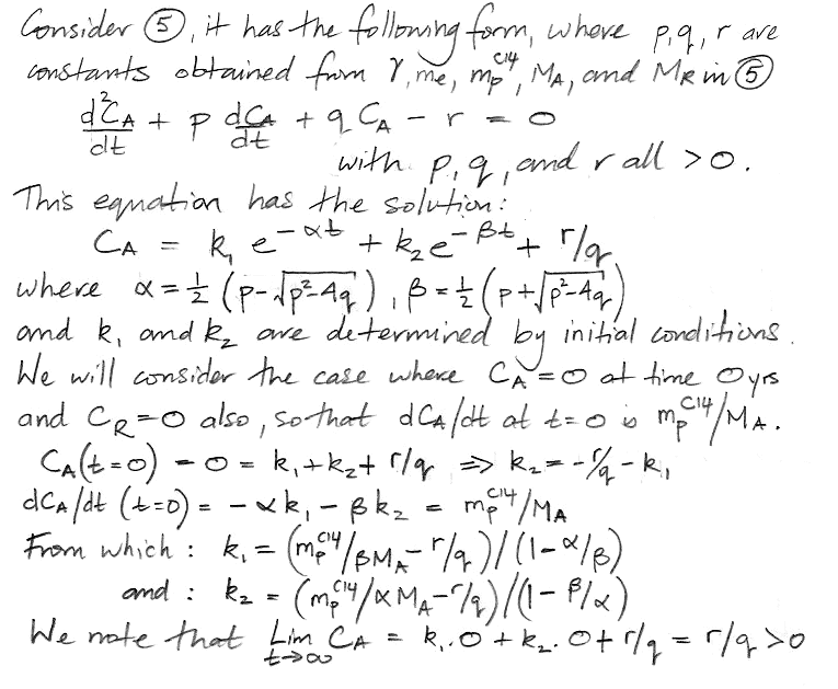 Home Climate Analysis Carbon14 Analytic Solution to