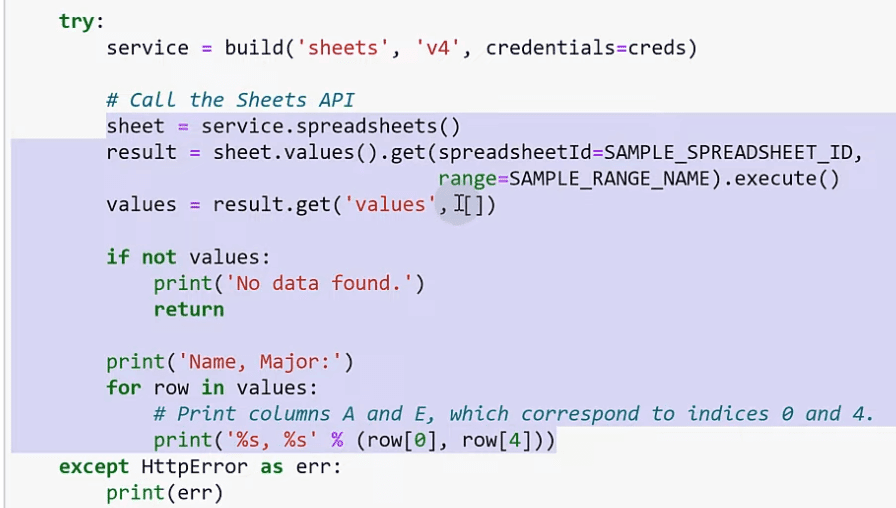 API do Google Sheets com Python Método Atualizado