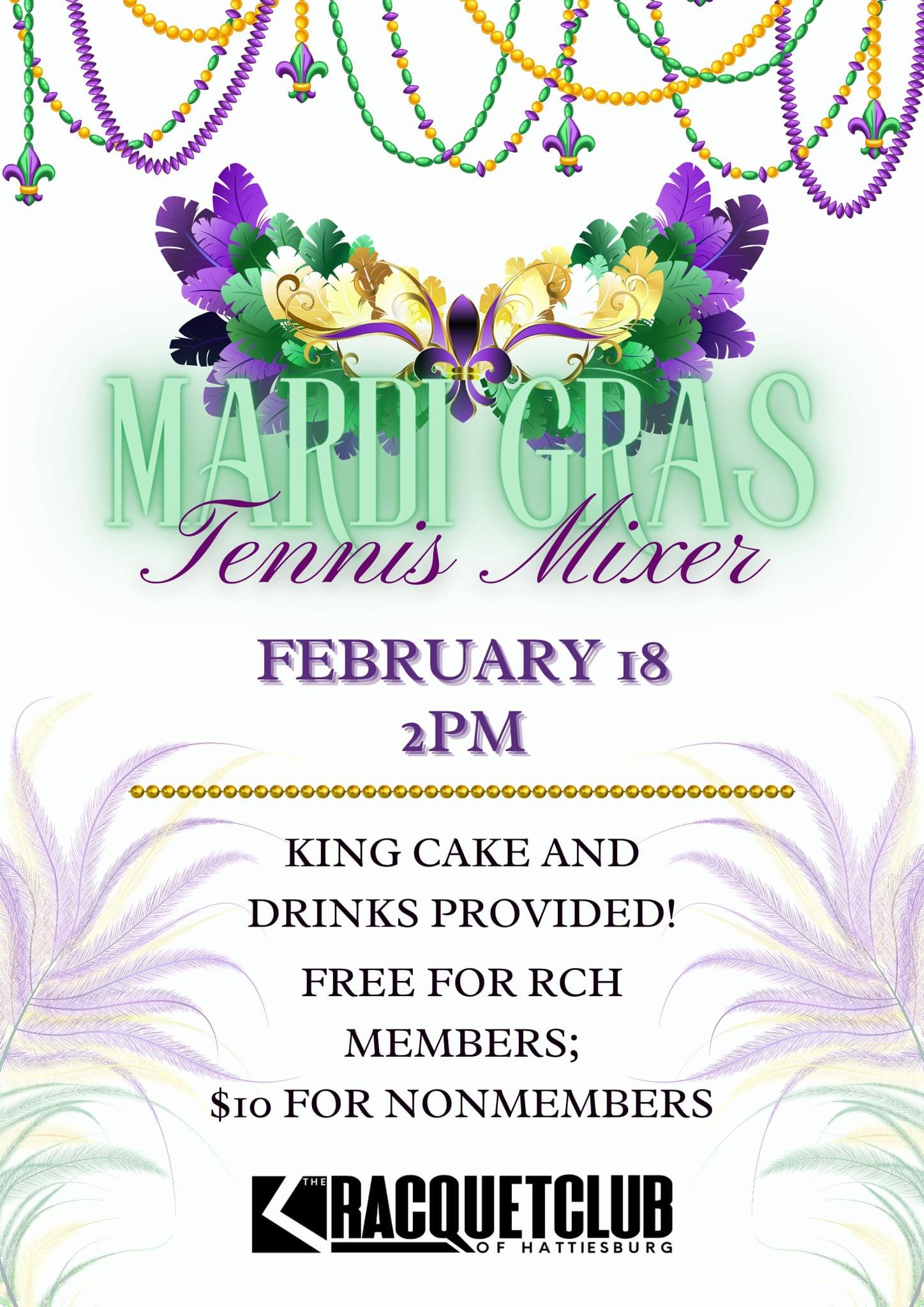 Mardi Gras Tennis Mixer City of Hattiesburg