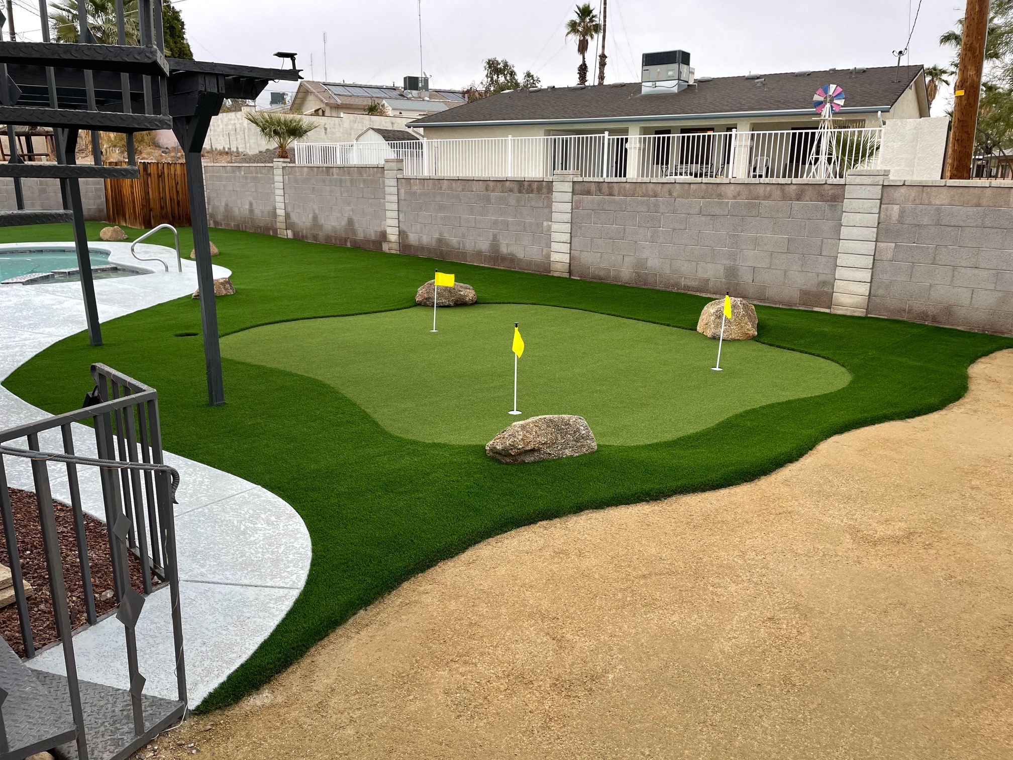 Installing Landscape Turf And Backyard Putting Greens Havasu Turf Pros