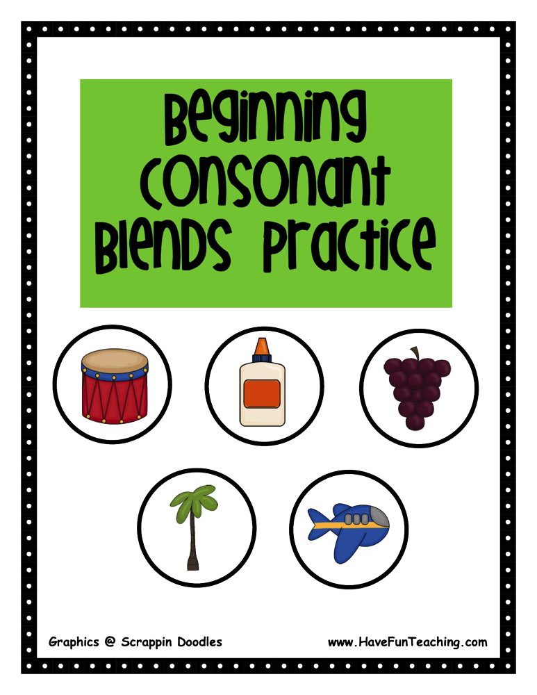 Beginning Consonant Blends Activity Have Fun Teaching