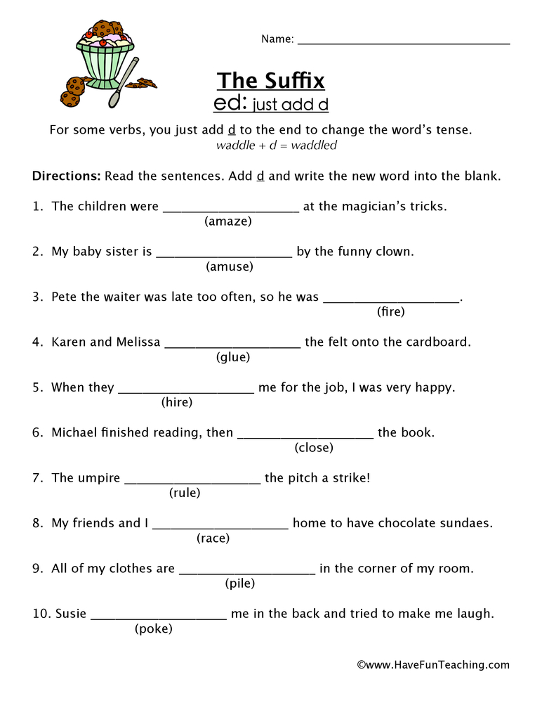 Suffixes Worksheets Have Fun Teaching