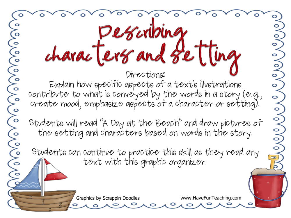 Describe Characters and Setting Activity Have Fun Teaching
