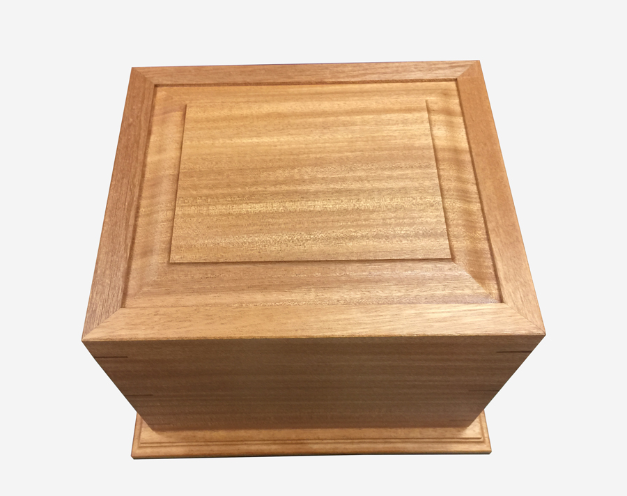 Mahogany Wood Urn Vault 100 Canadian Made Cremation Urn