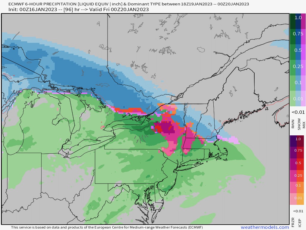 Fridays weather map. Haven Farm