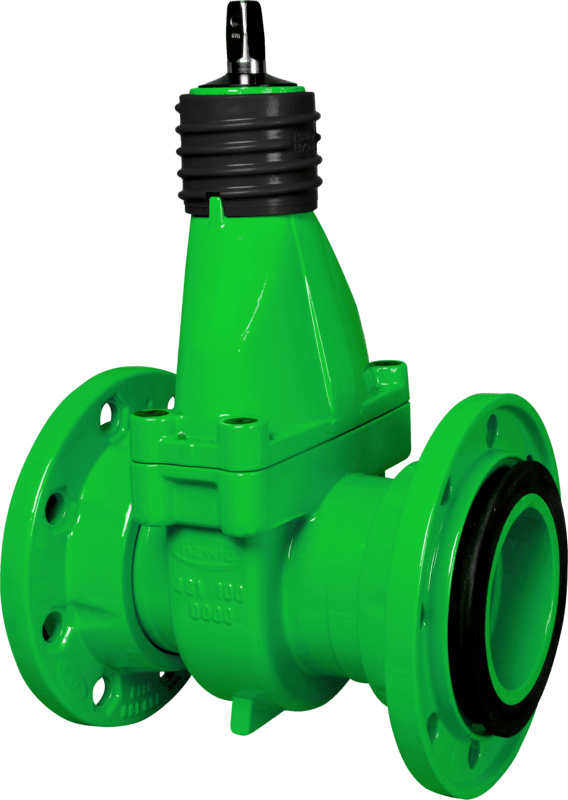Sewage water knife gate valve with loose flanges, long / Hawle Armaturen Deutschland