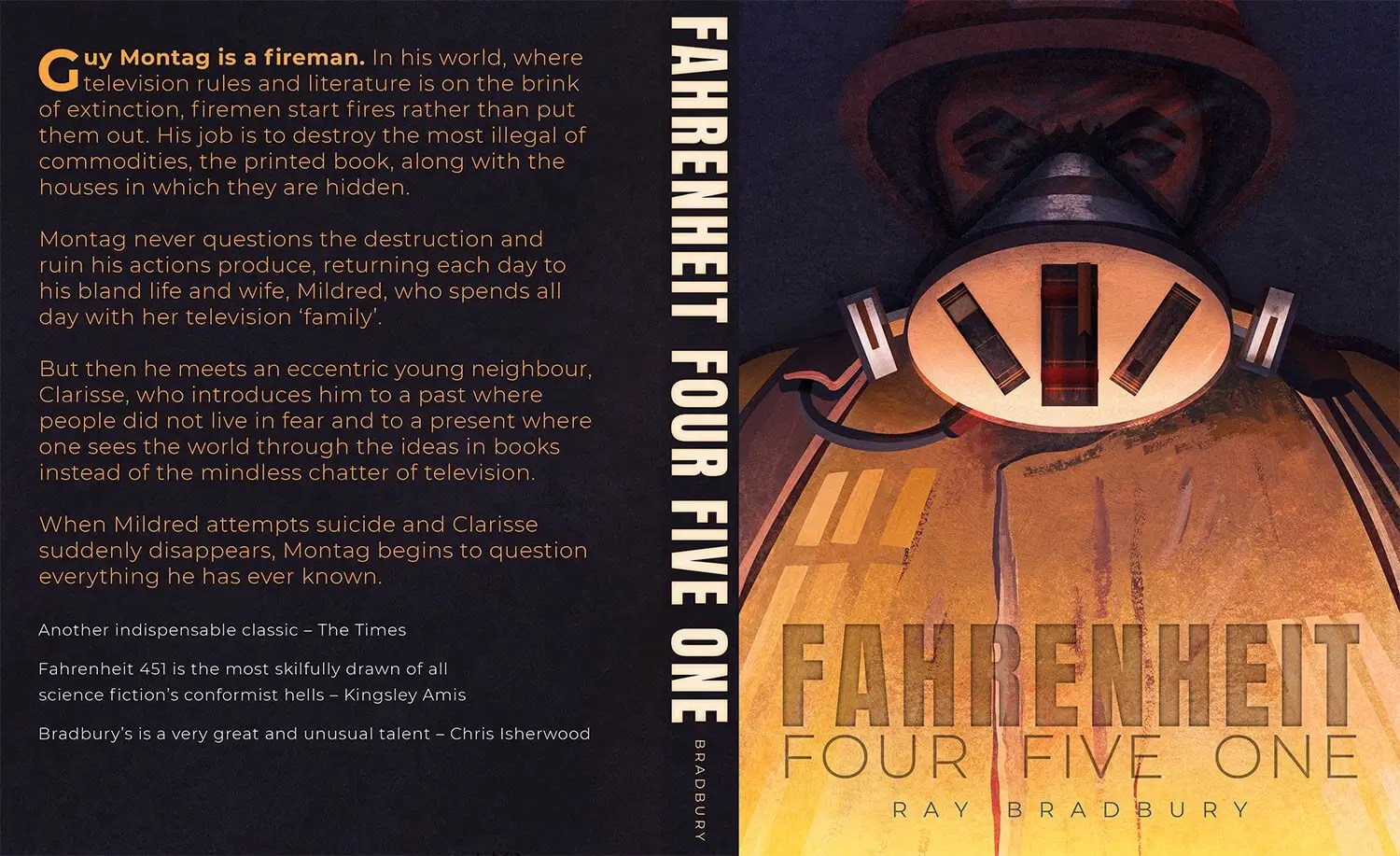 Fahrenheit 451 Book Cover Haydn Symons Illustration