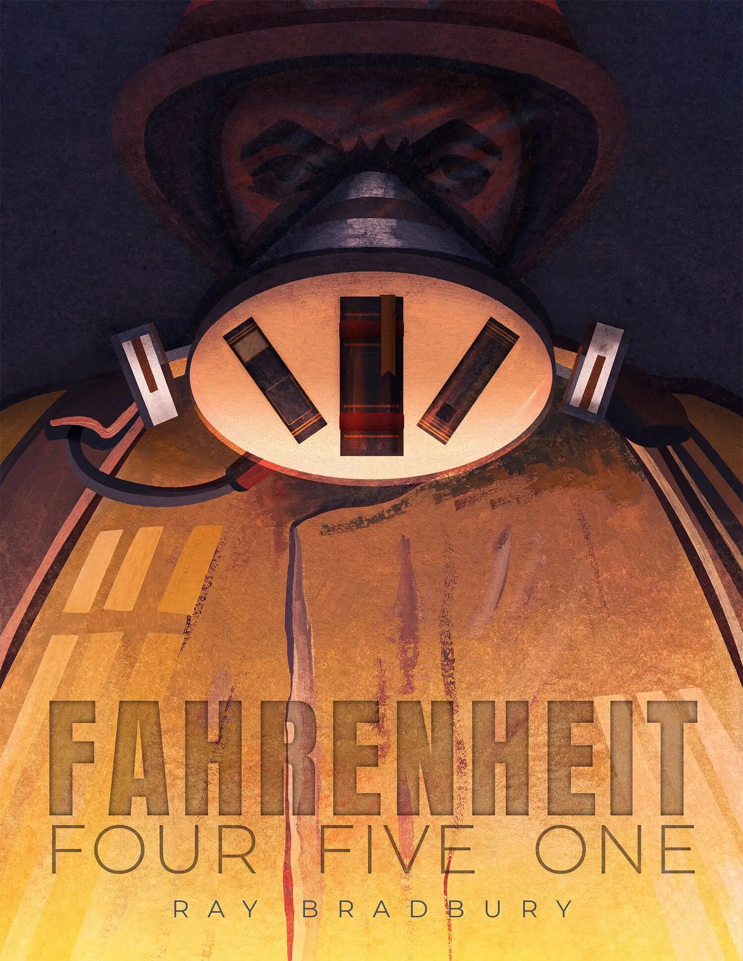 Fahrenheit 451 Book Cover Haydn Symons Illustration