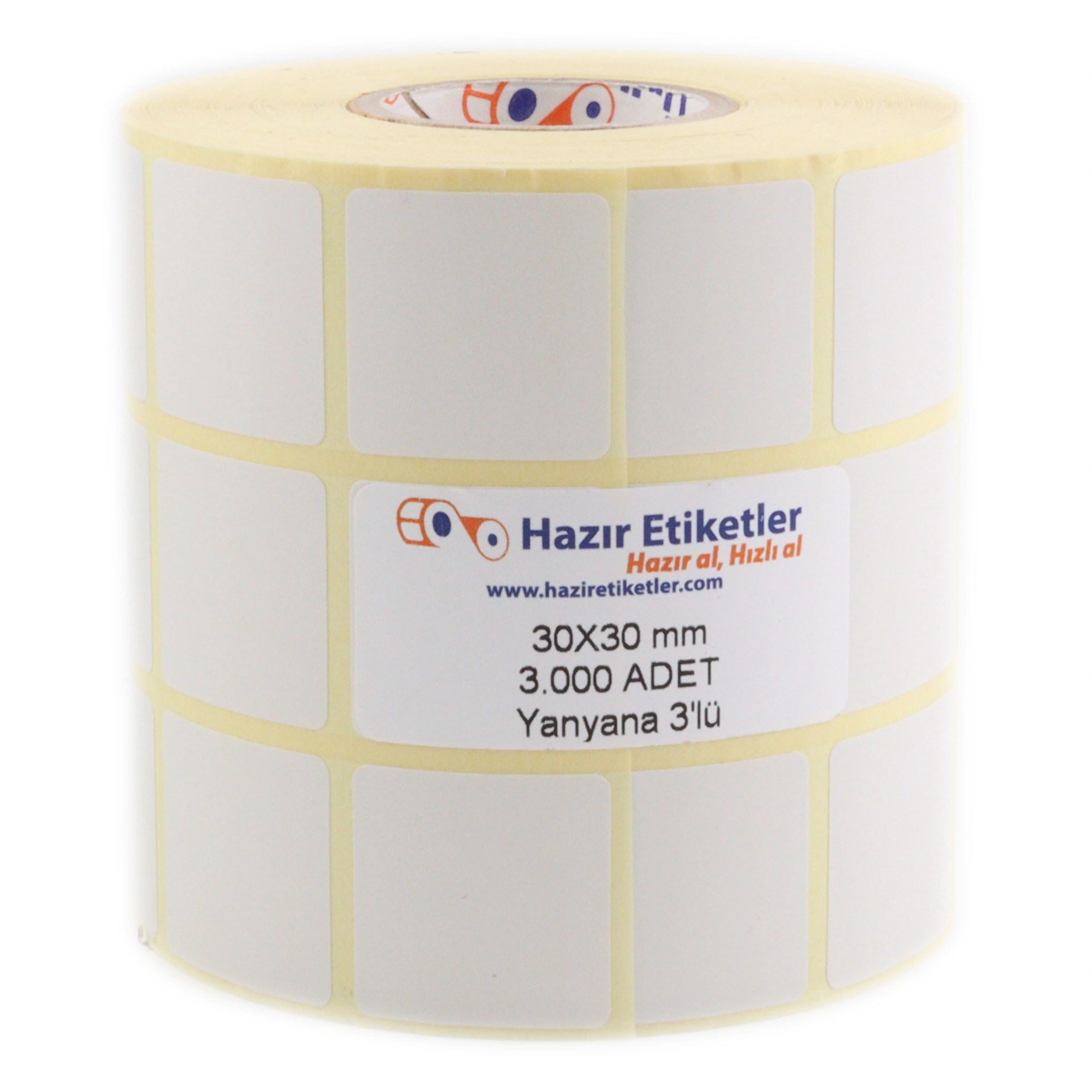 Eko Termal Rulo Etiket 30mm X 30mm 3000 Adet Hazır Etiketler