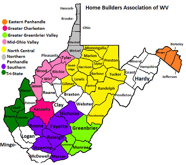 Local Association Map Home Builders Association of West Virginia
