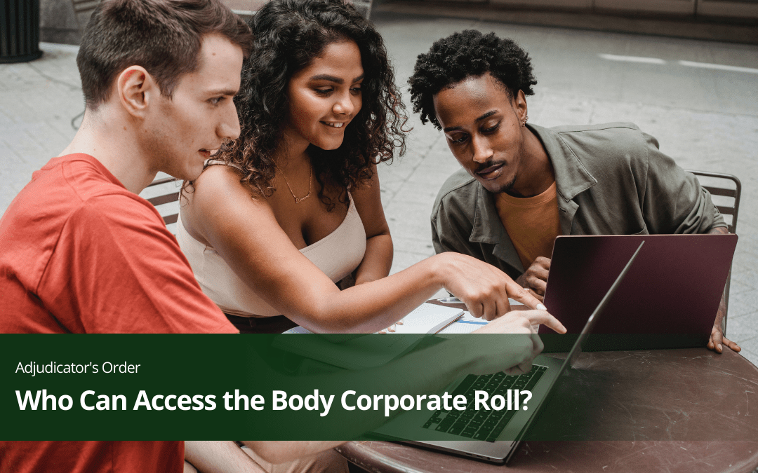 Who Can Access The Body Corporate Roll? Hartley's Body Corporate