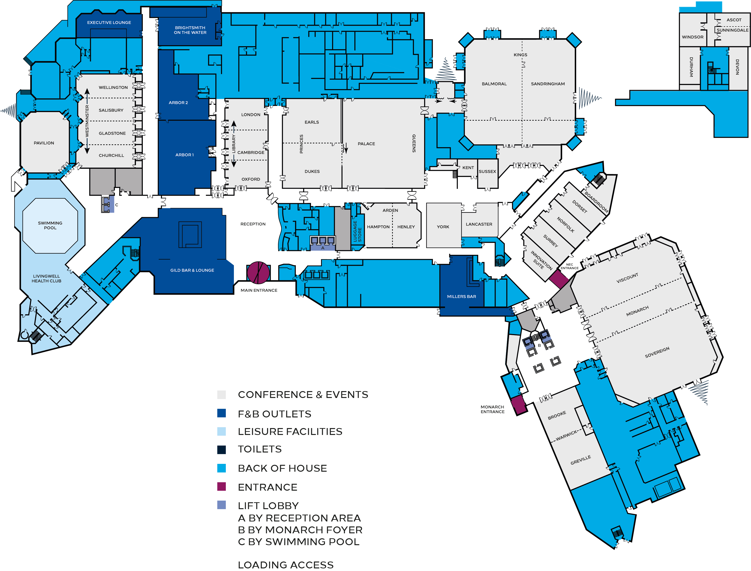 Hotel Map Hilton Birmingham Metropole